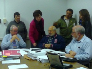 Betty Muto, Precinct 12 TM Chair and member of the Selectman Appointed Real Property Committee argues with Board of Health