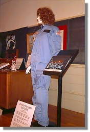 [photo] Framingham Historical Society: Actual NASA Flight Suit like one worn by First Teacher in Space 
Christa McCauliffe