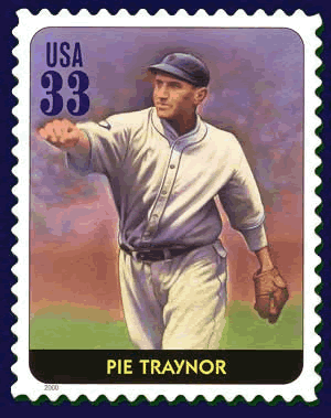 Pie Traynor Legends of Baseball stamp