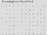 Click here for printable WordFind puzzle of Framingham related words.