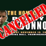 Danny O'Connor boxing match cancelled.