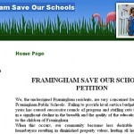 Framingham Save Our Schools website