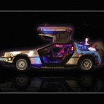 ''Back To The Future'' Delorean used for fundraising for Michael J. Fox Parkinsons Disease charity.