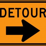 Framingham Traffic Detours sign